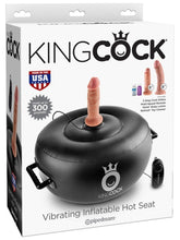 King Cock Vibrating Inflatable Dildo Hot Seat Black