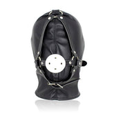 Bondage Supplies Full Head Hood With Mouth Gag