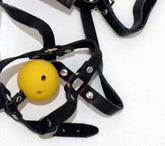 Dungeonnet Bondage Gag With Yellow Ball