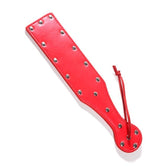 FetishFoundry Bondage Paddle Red Leather with Studs