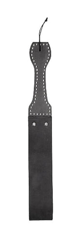 Pain Leather Belt Whip Slapper with Wooden Handle