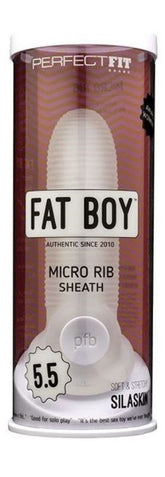 Perfect Fit Fat Boy Micro Ribbed Sheath Clear