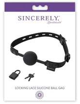 Sincerely Locking Lace BDSM Play Silicone Ball Gag