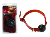 Spartacus Red Rubber Ball Gag with D Ring Closure Large