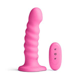 NS Novelties Colours Ribbed 6 Inch Vibrating Silicone Dildo