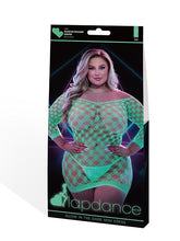Lapdance Lingerie Glow In The Dark Mini Dress with Sleeves Queen