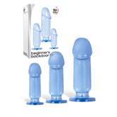 Adam and Eve Beginner's Backdoor 3 Sizes Buet Plug Set Clear