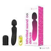 B Swish Bthrilled Premium Noir USB Rechargeable Body Wand Massager Black
