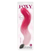 Icon Brands Foxy Fox Tail Silicone Butt Plug with Tail Pink Gradient 46cm