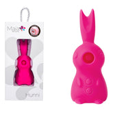 Maia HUNNI USB Rechargeable Sucking Licking & Vibrating Stimulator Pink