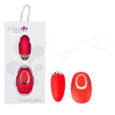 Maia SHORTCAKE USB Rechargeable Vibrating Love Egg with Wireless Remote Red