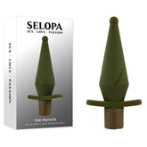 Selopa THE PRIVATE USB Rechargeable Vibrating Butt Plug Green