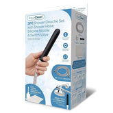 Xgen Products AquaClean 3 Piece Shower Douche Set with Shower Hose Silicone Nozzle & Switch Valve