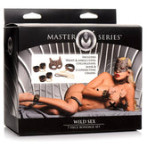 XR Brands Master Series Wild Sex Leopard Coloured 7 Piece Bondage Set