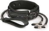 Easy Toys Fetish Collection Bondage Collar With Nipple Chains