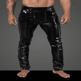 Noir Handmade Mens Long Elastic PVC Pants
