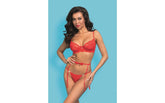 Showtime Cherry Kiss 3 Piece Sexy Womens Garter Set Red