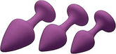 Frisky Purple Pleasures Silicone Anal Plugs 3 Piece