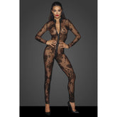 Noir Handmade Long Tulle Overall Fetish Dress With 3 Way Zipper Black