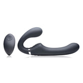 Strap U Mighty Rider 10X Strapless Strap-On Black With Remote