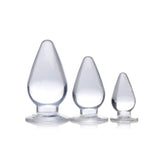 Master Series Triple Cones Anal Plug Set 3 Piece Clear