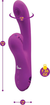 Viben Dazzle Rechargeable Thumping Rabbit Vibrator Berry