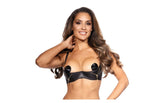 Axami Lingerie Wetlook Half Cup Zip Bra Black