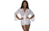 Exposed Lingerie Womens Flowing Short Robe