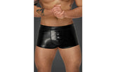 Noir Handmade Snake Wetlook Mens Fetish Wear Short Shorts