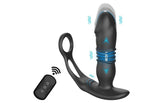 X MEN Thrusting Silicone Butt Plug With Cock Ring & Remote