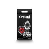 NS Novelties Crystal Desires Small Butt Plug With Red Heart Gem Base