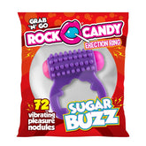 Rock Candy Sugar Buzz Single Speed Vibrating Cock Ring Purple
