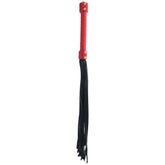 Shots Toys OUCH Milan Collection Bondage Flogger Whip Black / Red