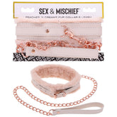Sportsheets Sex & Mischief Peaches N CreaMe Fur Collar & Leash