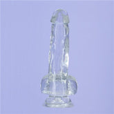 Addiction Crystal Realistic Dildo With Balls Clear
