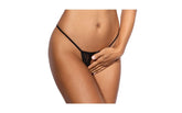 Axami Lingerie Lace Open Front G-String Panty Black