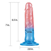 Lovetoy Dazzle Studs Suction Cup Realistic Dildo Pink/Blue