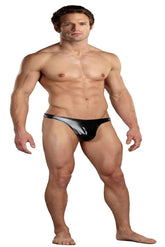 Male Power Classic Stretchy Mens Thong Black