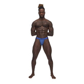 Male Power Sexagon Soft and Stretchy Micro V Thong Blue
