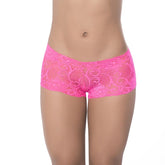 Mapale Stretchy Lace Womens Boyshort Hot Pink