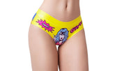 Mememe Lingerie Comic Fans Yellow Slip Womens Thong