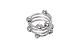 Metal Mens Multiple Metal Balls Penis Head Ring
