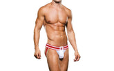 Prowler Polyester and Spandex Mens Jock Strap White/Red