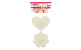 Lovetoy Lace Heart and Flower Womens Nipple Pasties Twin Pack