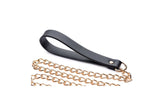 Master Series Leashed Lover Black and Gold Chain Leash