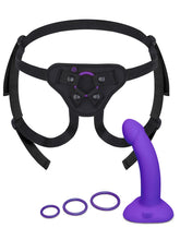 b-Vibe Vibrating Curved Silicone Dildo Strap-On Kit