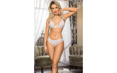 Showtime Chantelle 2 Piece Lace Bra and Strap Panty White