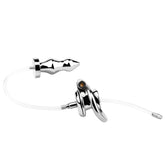 BDStyle Stainless Steel Male Chastity Cage With Enema Butt Plug Medium