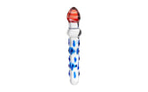 Sexus Glass Dildo With Knobs 20cm Blue & Red