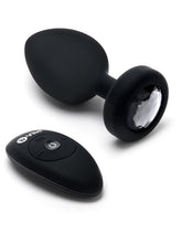 B Vibe Vibrating Jewel Butt Plug XXL Black